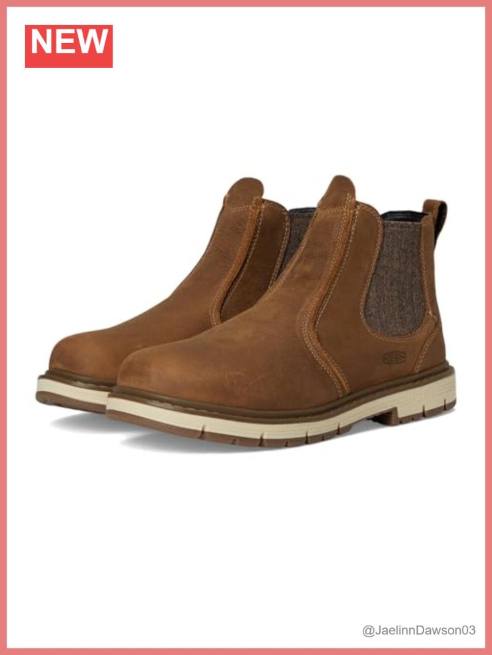 Leather Chelsea Pull-On Work Boots Soft Toe Water Resistant